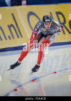 ESSENT ISU Weltmeisterschaften einzelne Entfernung EISSCHNELLLAUF, RICHMOND OLYMPIC OVAL, BRITISH COLUMBIA, Kanada - Damen 3000m, Br Stockfoto