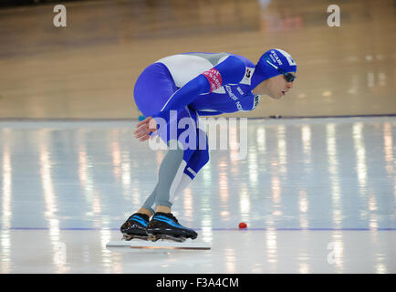 ESSENT ISU Weltmeisterschaften einzelne Entfernung EISSCHNELLLAUF, RICHMOND OLYMPIC OVAL, BRITISH COLUMBIA, Kanada, März 2009 - Herren Stockfoto