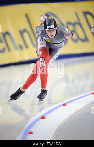 ESSENT ISU Weltmeisterschaften einzelne Entfernung EISSCHNELLLAUF, RICHMOND OLYMPIC OVAL, BRITISH COLUMBIA, Kanada, März 2009 - Wome Stockfoto