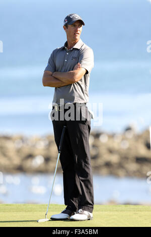 Kingsbarns, Schottland. 2. Oktober 2015. Alfred Dunhill Links Golf, zweite Runde. Nicolas Colsaerts von Belgien auf der 15. grüne Kredit: Action Plus Sport Bilder/Alamy Live News Stockfoto