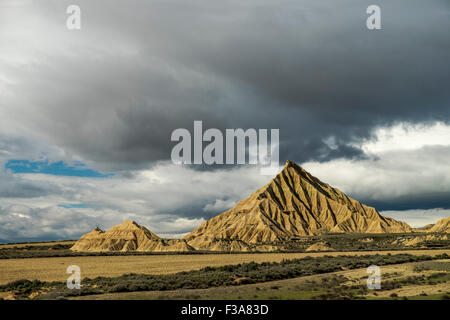 Bardenas Reales von Navarra Naturpark, Navarra, Spanien Stockfoto