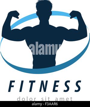 Sport-Vektor-Logo-Design-Vorlage. Fitness oder Fitness-Studio-Symbol Stock Vektor