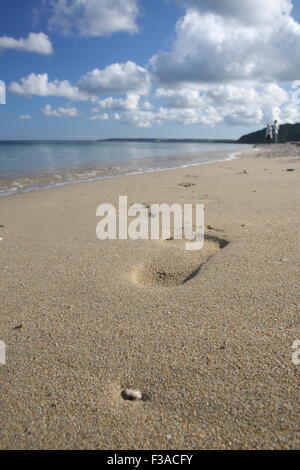 Spuren im sand Stockfoto