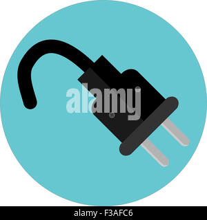 Symbol-Stecker. Strom macht Energie, Elektro-Adapter und Kabel, Kabelanschluss, Vektor-Kunst Design Abstrakt ausgefallene Mode krank Stockfoto