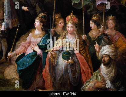 Allegorie auf die Abdankung von Kaiser Charles V in 1630 Frans Francken 1581-1642 flämischen belgischen Brüssel (Detail) Stockfoto