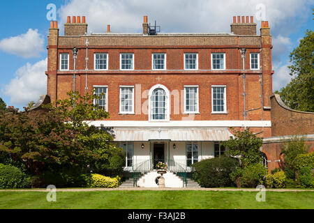 Buschige Haus, Südfassade / Aspekt; Teil des National Physical Laboratory (NPL) in Bushy Park, Teddington. UK Stockfoto