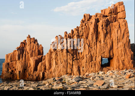 roten Felsen von Arbatax Sardinien Stockfoto