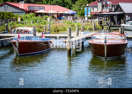 Sternen & Streifen und Royal Rover, Chesapeake Bay Maritime Museum, St. Michaels, Maryland Stockfoto