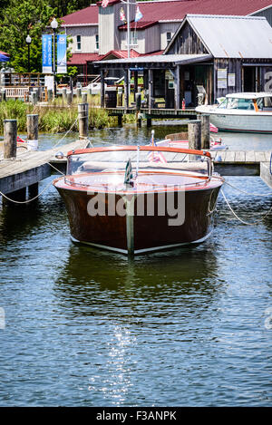 Königliche Rover, 1961 Shepherd Runabout, Chesapeake Bay Maritime Museum, St. Michaels, Maryland Stockfoto