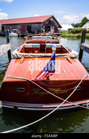 Königliche Rover, 1961 Shepherd Runabout, Chesapeake Bay Maritime Museum, St. Michaels, Maryland Stockfoto