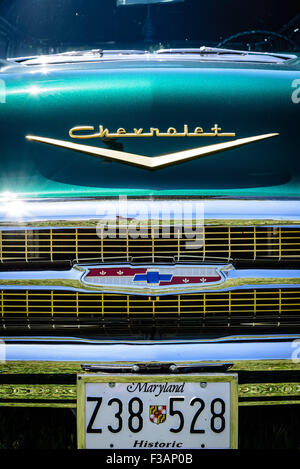 1957 Chevrolet Bel Air Nomad, Chesapeake Bay Maritime Museum, St. Michaels, Maryland Stockfoto