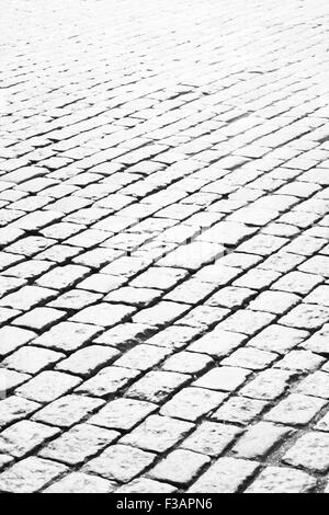 Abstrakte schwarz-weiß Cobble Stone Hintergrund Stockfoto