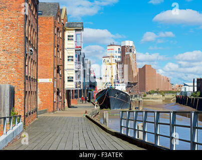 Das Museumsviertel und River Hull, Kingston upon Hull, Humberside, East Riding von Yorkshire, England UK Stockfoto