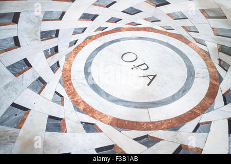 Bestandteil der Innenboden des Doms, Kuppel der Basilika di Santa Maria del Flore, Il Duomo di Firenze, Florenz, Italien Stockfoto