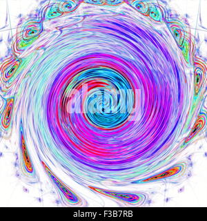 Bunte Spirale Fantasie im Raum, Computer generierte abstrakten Hintergrund. Fraktale Kunst Grafik Stockfoto