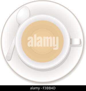 Teetasse auf weißem Hintergrund. Vektor-Illustration. Stock Vektor