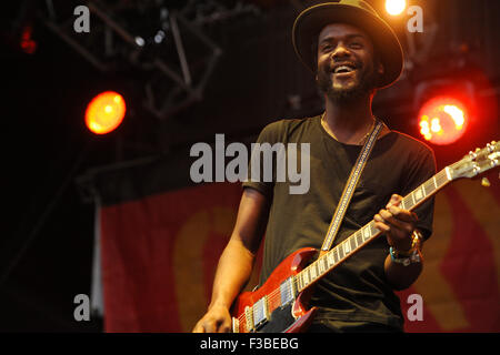 Gary Clark Jr. lebt in Austin City Linits Music Festival 2015 im Zilker Park. Austin, 02.10.2015 Stockfoto