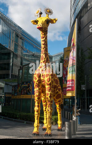 Legoland-Giraffe am Potsdamer Platz, Berlin Stockfoto