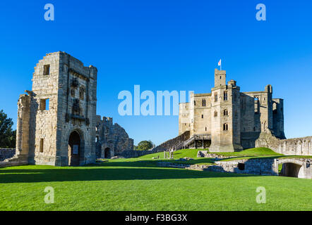 Warkworth Castle, Warkworth, Northumberland, England, Vereinigtes Königreich Stockfoto