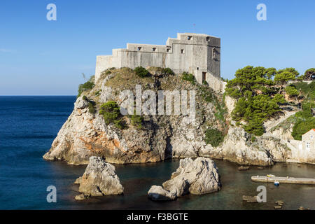 Blick auf Festung Lovrijenac (St. Lawrence Festung) in Dubrovnik, Kroatien. Stockfoto