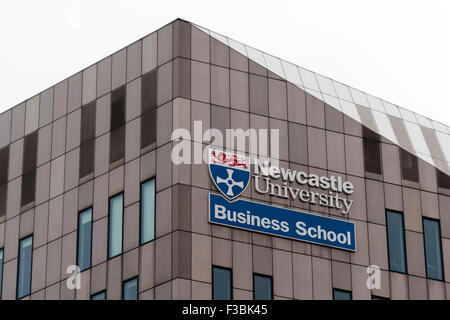 Newcastle University Business School Zeichen Logo. Stockfoto