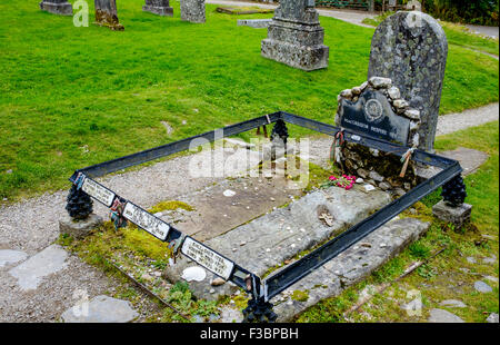 Grab von Rob Roy McGregor, seiner Frau und seinem Sohn in Balquhidder Kirk Friedhof in die Trossachs, Schottland Stockfoto