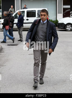 Italien, Pordenone: Daniele Fabrizi Ragones Anwalt der Familie kommen an den Ort der Gerechtigkeit auf 2. Oktober 2015 in Pordenone Stockfoto