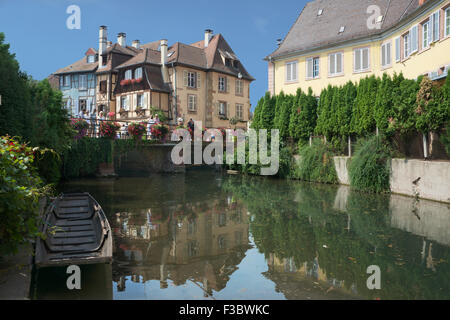 Lauch-Fluss La Petite Venise Colmar Elsass Frankreich Stockfoto