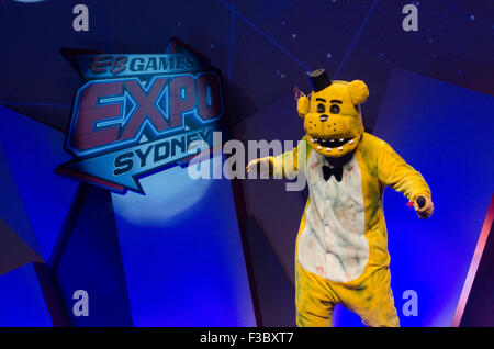 Sydney, Australien. 4. Oktober 2015. Cosplayer Teilnahme am Just'Cos Cosplay Wettbewerb am Finaltag der EB-Expo im Sydney Olympic Park stattfand. Bildnachweis: Mjmediabox/Alamy Live-Nachrichten Stockfoto