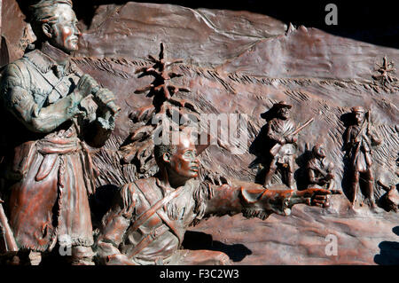 Clark Denkmal (von Lewis und Clark) am McKenzie Kopf, Cape Enttäuschung State Park, Lewis und Clark National Historical Park, Stockfoto