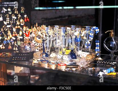 Auswahl an Murano Glass für Verkauf, Venedig, Veneto, Italien, Europa. Stockfoto