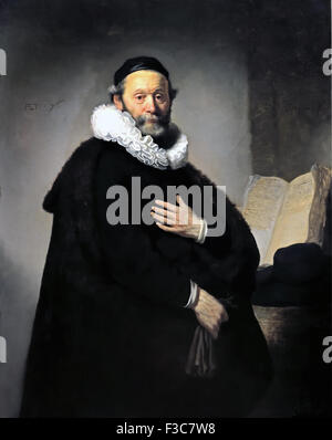 Porträt von Johannes Wtenbogaert 1633 Rembrandt Harmenszoon van Rijn niederländischen 1606 – 1669 Niederlande Stockfoto