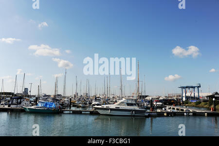 Die Shamrock Quay und Marina ein Southampton Wasser Hampshire UK Stockfoto