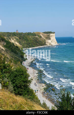 Klippen der Küste am Kap Arkona in der Nähe von Putgarten auf der Halbinsel Wittow auf der Insel Rügen in Deutschland Stockfoto