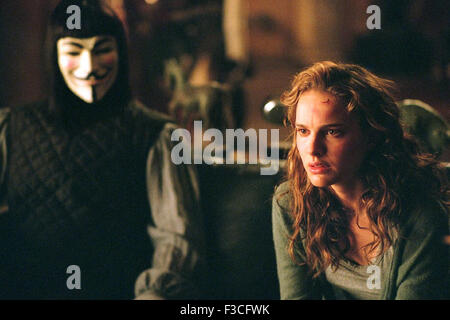 V für VENDETTA 2006 Warner Bros Film mit Natalie Portman und Hugo Weaving Stockfoto