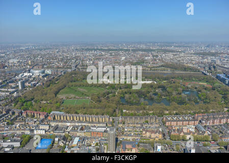 Luftbild der Battersea Park, London Stockfoto