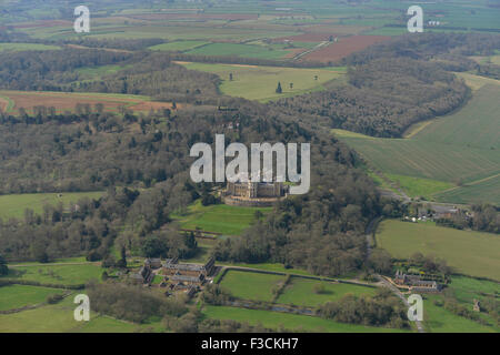 Luftaufnahme des Belvoir Castle, Leicestershire Stockfoto