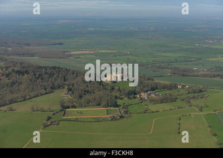 Luftaufnahme des Belvoir Castle, Leicestershire Stockfoto