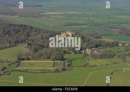 Luftaufnahme des Belvoir Castle, Leicestershire Stockfoto