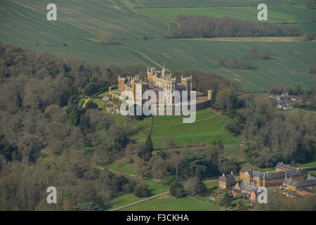 Luftaufnahme des Belvoir Castle, Leicestershire Stockfoto