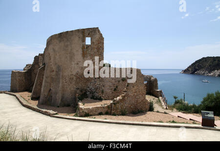 Burg von Sant Esteve de Mar 1063 Palamós Spanien Costa Brava Stockfoto