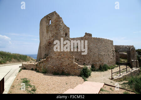 Burg von Sant Esteve de Mar 1063 Palamós Spanien Costa Brava Stockfoto