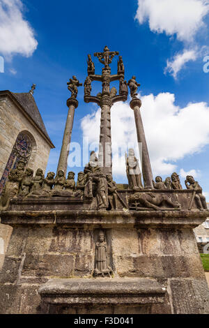 Golgatha Kirche Notre-Dame und Saint-Thegonnec Weg von St James Finistere französische Bretagne Frankreich Europa Stockfoto