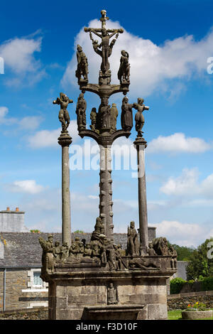 Golgatha Kirche Notre-Dame und Saint-Thegonnec Weg von St James Finistere französische Bretagne Frankreich Europa Stockfoto