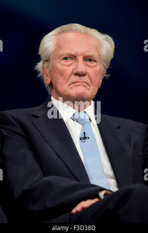 Manchester, UK. 5. Oktober 2015. Michael Heseltine besucht den 2. Tag der 2015 Parteitag der Konservativen in Manchester. Bildnachweis: Russell Hart/Alamy Live-Nachrichten. Stockfoto