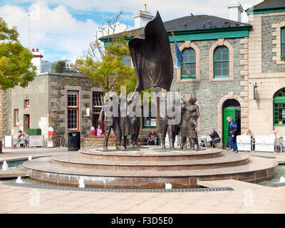 Bronze Skulptur der Befreiung in Platz der Befreiung in St. Helier, Jersey Stockfoto