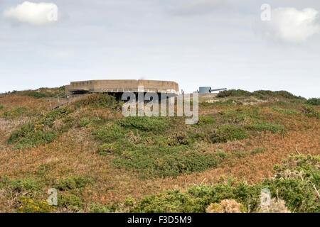 Batterie-Lothringen an Noirmont Punkt auf Jersey, s Südwestküste Stockfoto