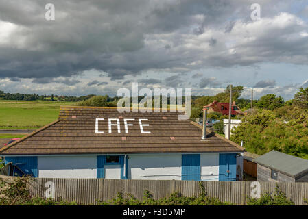 Winchelsea Beach Cafe Pett Ebene. Winchelsea Strand. East Sussex. England. UK Stockfoto