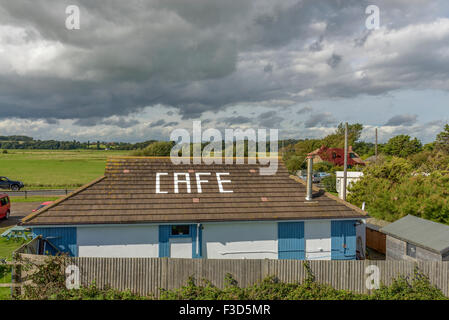 Winchelsea Beach Cafe Pett Ebene. Winchelsea Strand. East Sussex. England. UK Stockfoto