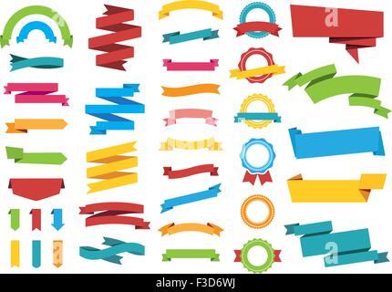 Dieses Bild ist eine Vektordatei, die Etiketten Aufkleber Banner Tags Banner-Vektor-Design-Kollektion. Stock Vektor